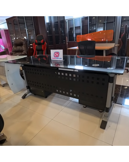 Office Table OKN KG 8941-18 Black 1.8M [Clearance Sale Ex Display] Chandra karya