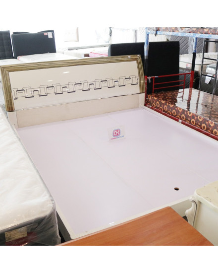 Bed Devon 603 White + Cream 180x200 [Clearance Sale Ex Display] Chandra karya
