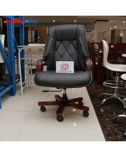Office Chair 5114 Black Roda [Clearance Sale Ex Display] Chandra karya 