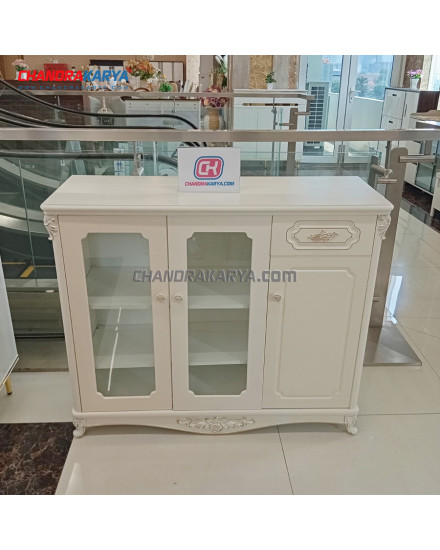 Shoes Cabinet A-534 White [Clearance Sale Ex Display] Chandra karya