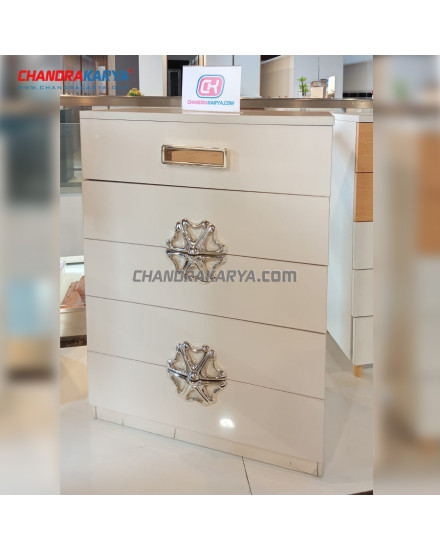 Cabinet Drawer BCY 88-B Cream 5 Laci [Clearance Sale Ex Display] Chandra karya