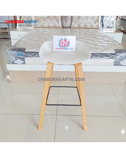 Dining Chair Q-CYH 696 White+Natural [Clearance Sale Ex Display] Chandra karya