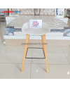 Dining Chair Q-CYH 696 White+Natural [Clearance Sale Ex Display] Chandra karya
