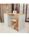Computer Desk 6E03 White+Beech [Clearance Sale Ex Display] Chandra karya