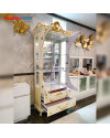 Wine Cabinet 607 White-Gold 2Pt [Clearance Sale Ex Display] Chandra karya