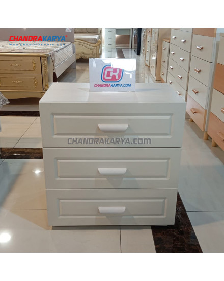Cabinet 6C03P White 3 Laci [Clearance Sale Ex Display] Chandra karya