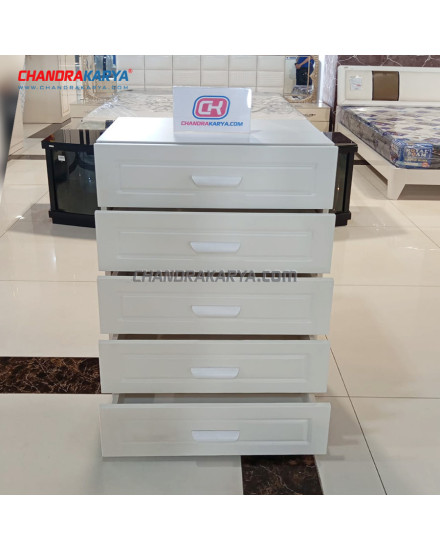 Cabinet 6C05P White 5 Laci [Clearance Sale Ex Display] Chandra karya