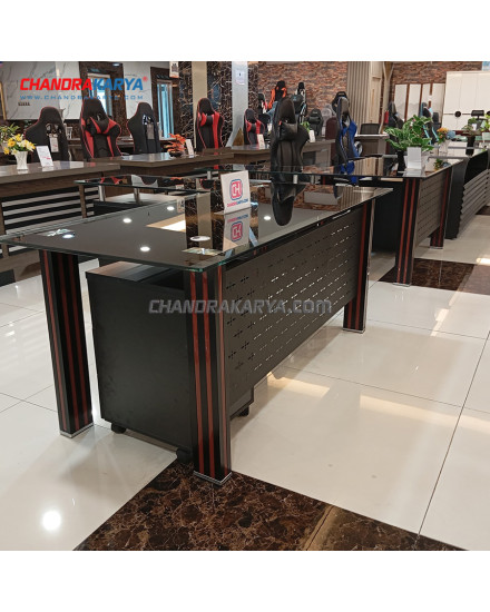 Office Table KG 8935-18 Black 1.8M [Clearance Sale Ex Display] Chandra karya