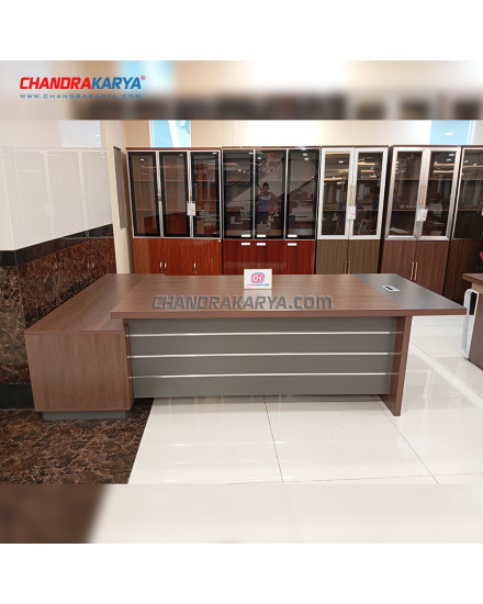Office Table KT112-24 J Mahogany 2.4M [Clearance Sale Ex Display] Chandra karya