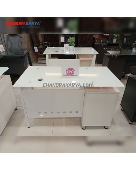 Office Table Hector D035 White 1.2M [Clearance Sale Ex Display] Chandra karya