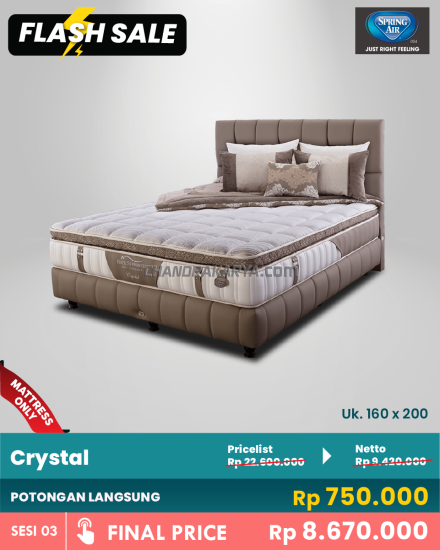 Spring Air Crystal - Mattress Only [Flash Sale] Chandra Karya