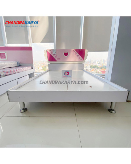 Bed H866 White+Pink 120x190 [Clearance Sale Ex Display] Chandra karya